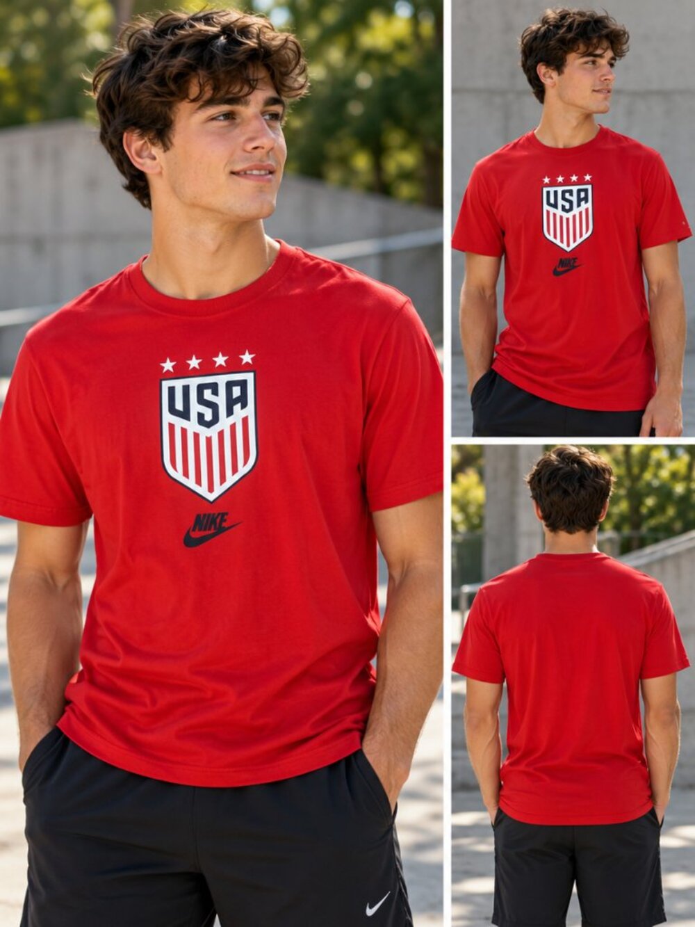 Nike USA Soccer USMNT Crest T-Shirt Men’s L Red